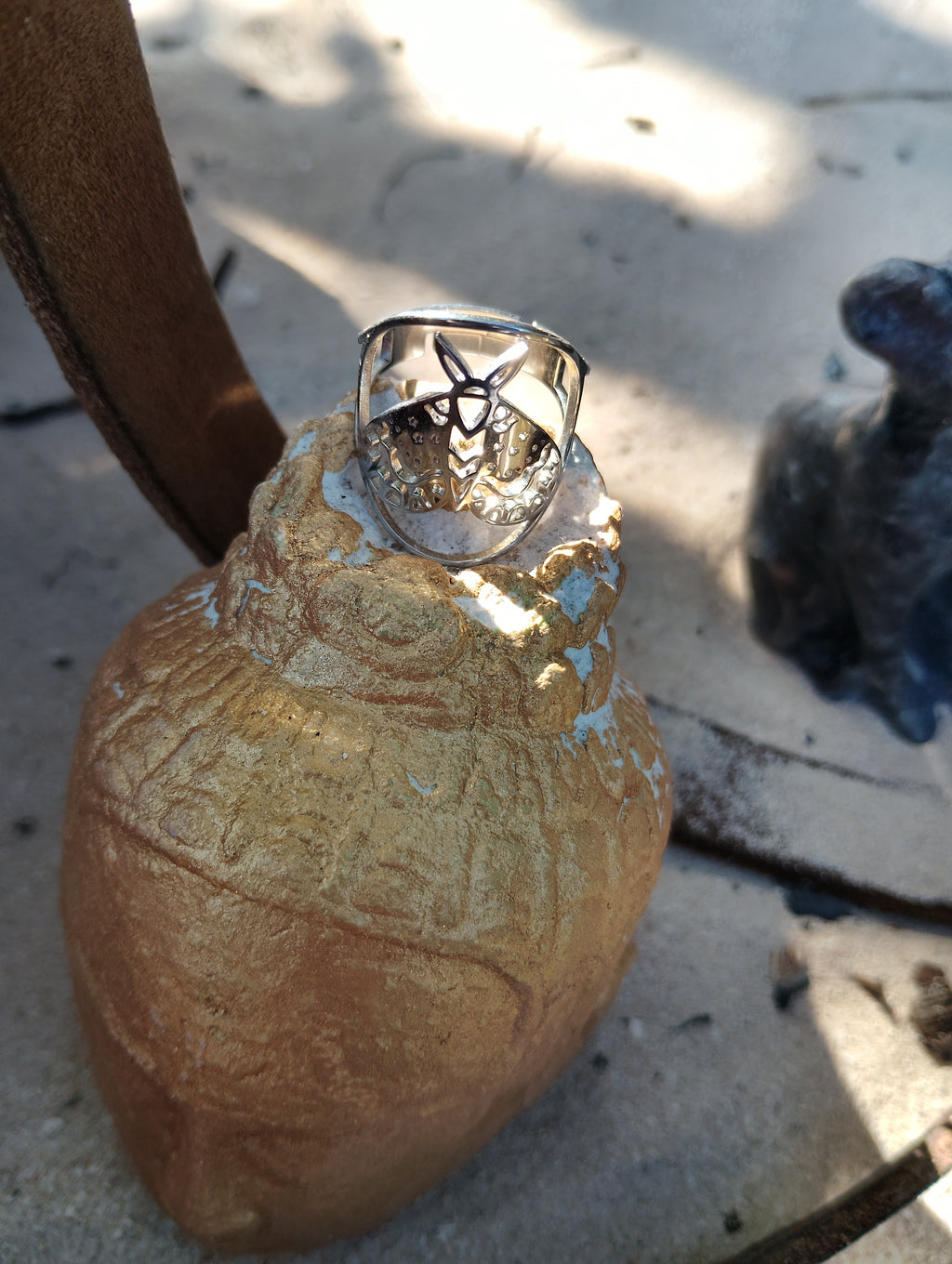 Bague Phalène Ajustable, Acier Inoxydable Argenté