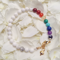 Bracelet Multi-Pierres en Howlite et chakras