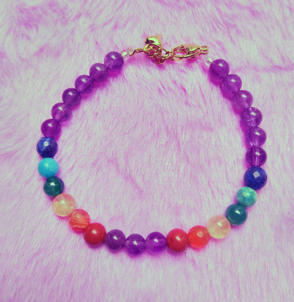 Bracelet 7 Chakras Sagesse d'Amethysta