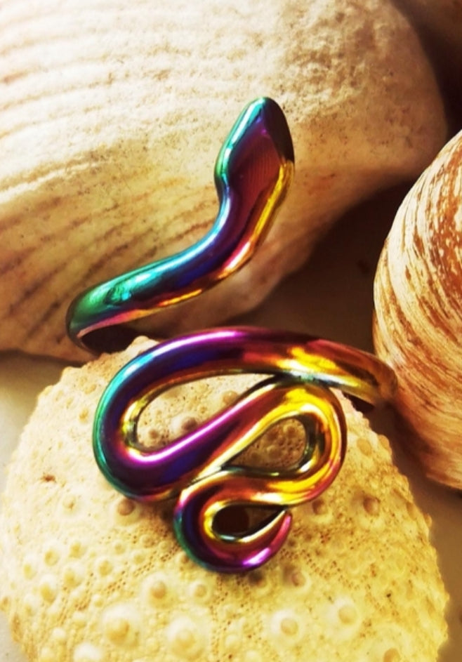 Bague Serpent Adaptable en Acier Inoxydable