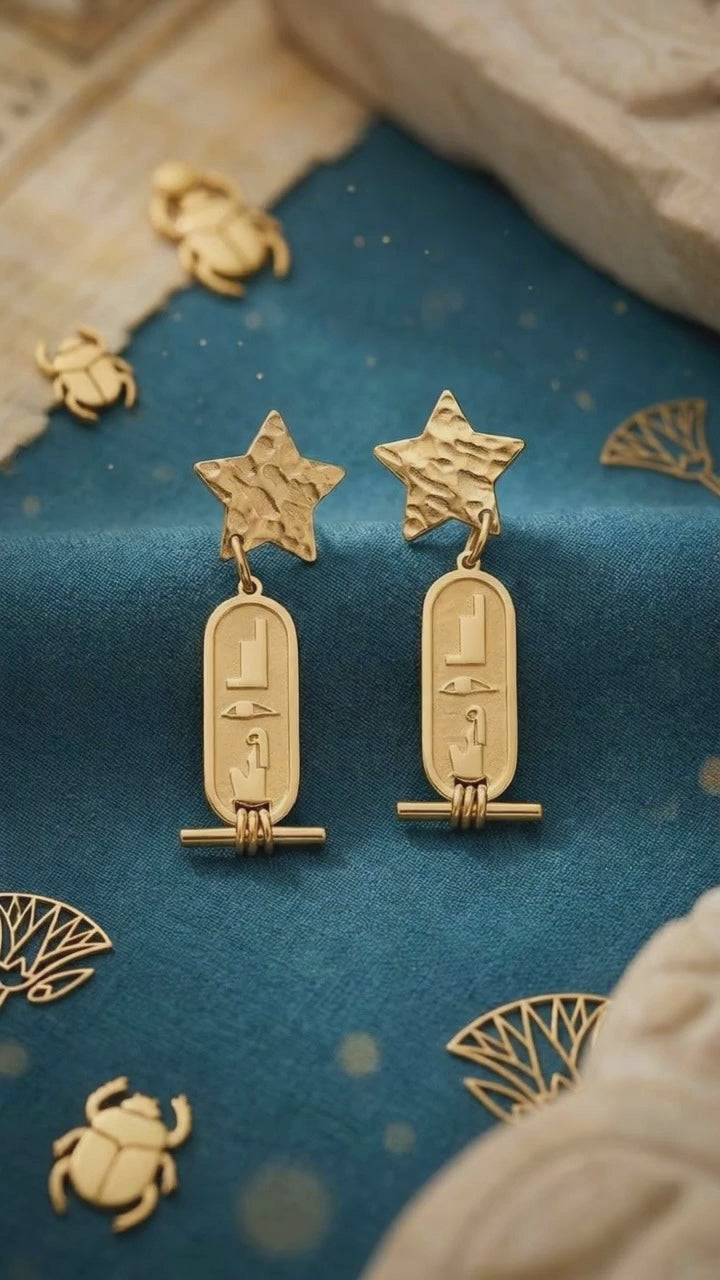 Seba Assata ⭐ Boucles d'oreilles Dorées | Édition Limitée | Nubia l'Alkmst